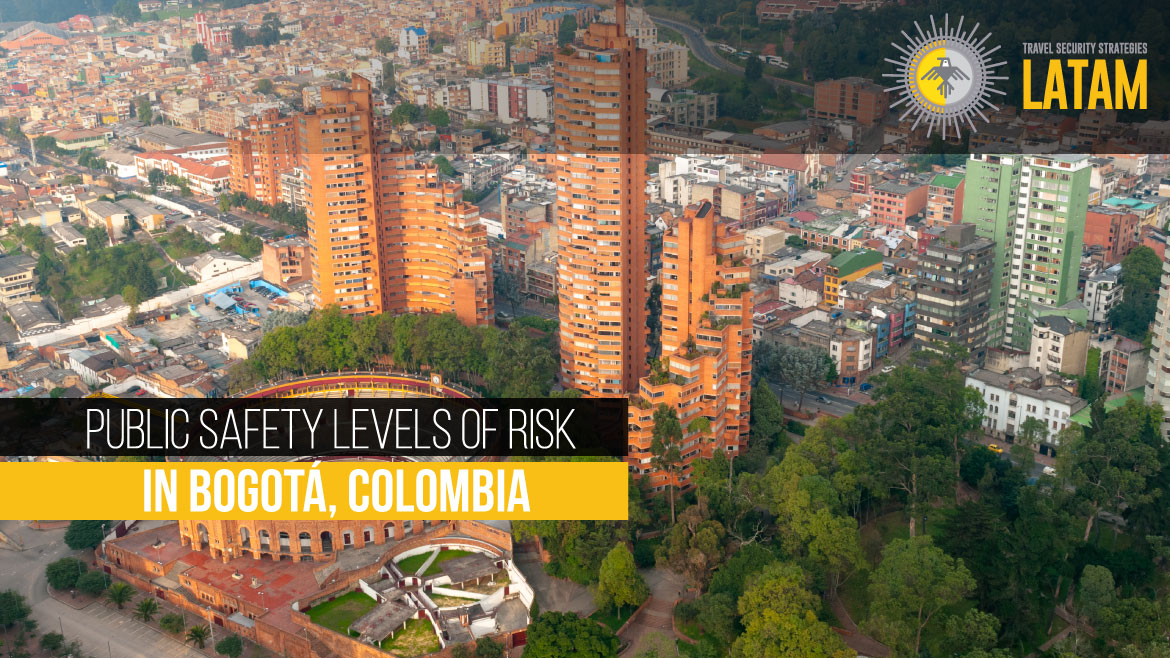 Public Safety Levels of risk in Bogota, Colombia Bodyguard in latin